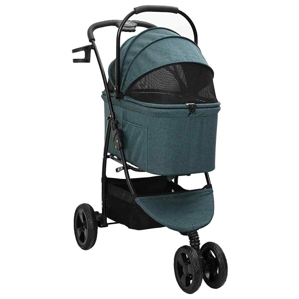 Passeggino pieghevole per animali Verde 78 x 54 x 101 cm — miniatura 3 di 15