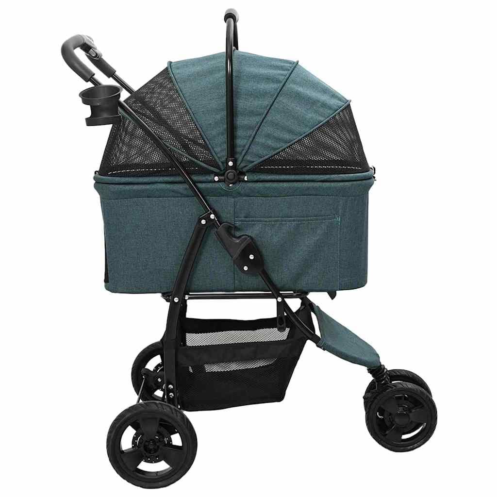 Passeggino pieghevole per animali Verde 78 x 54 x 101 cm — miniatura 8 di 15
