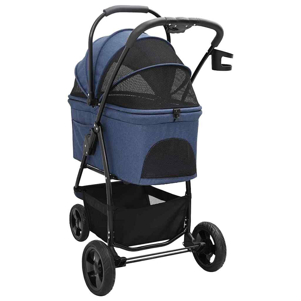 Passeggino pieghevole per animali Blu 78 x 54 x 101 cm — miniatura 9 di 15