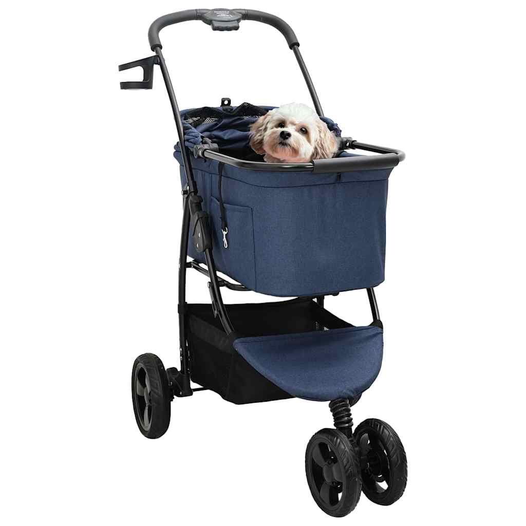 Passeggino pieghevole per animali Blu 78 x 54 x 101 cm — miniatura 2 di 15