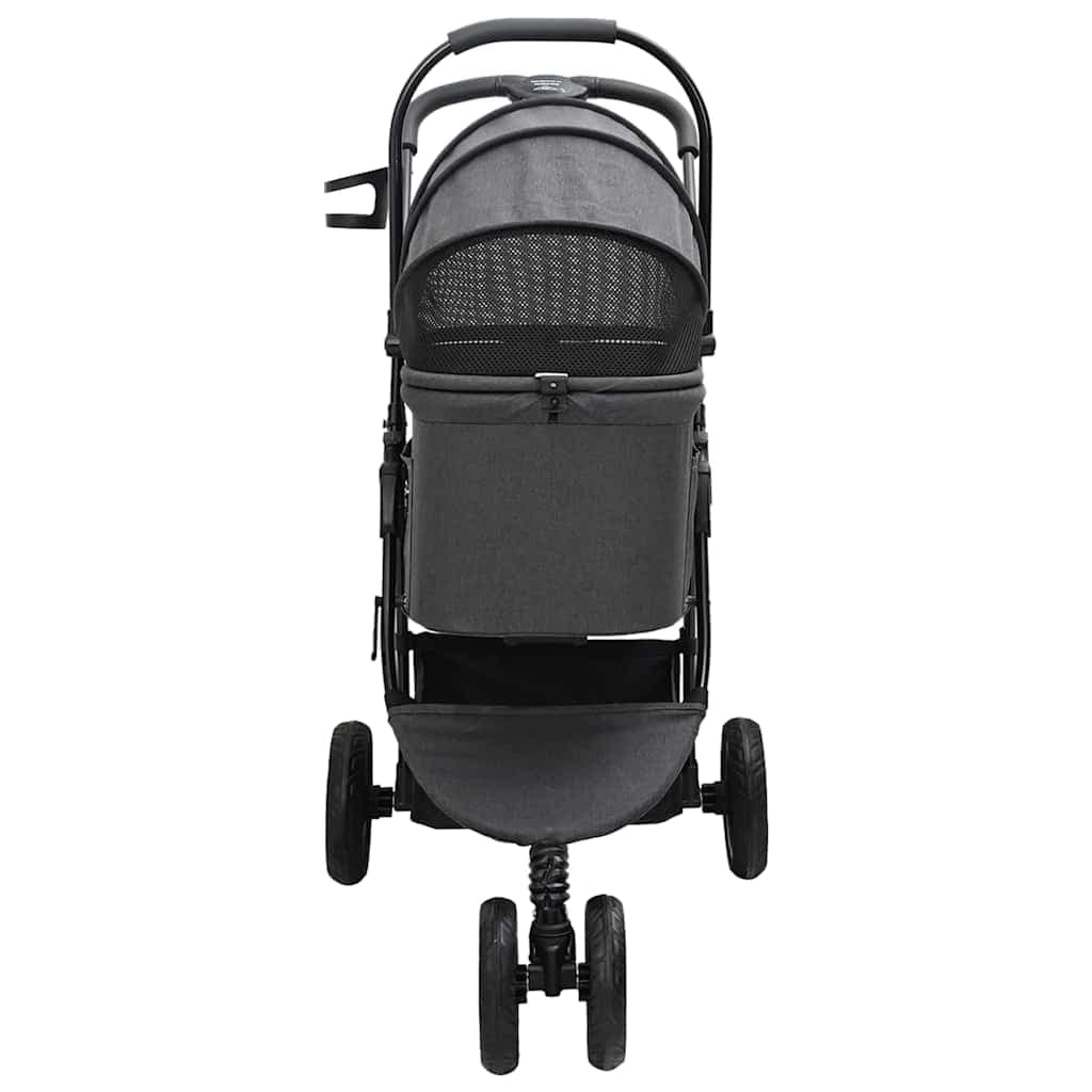 Passeggino pieghevole per animali Nero 78 x 54 x 101 cm — miniatura 7 di 15