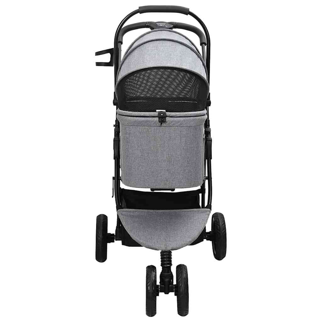 Passeggino pieghevole per animali Grigio 78 x 54 x 101 cm — miniatura 7 di 15