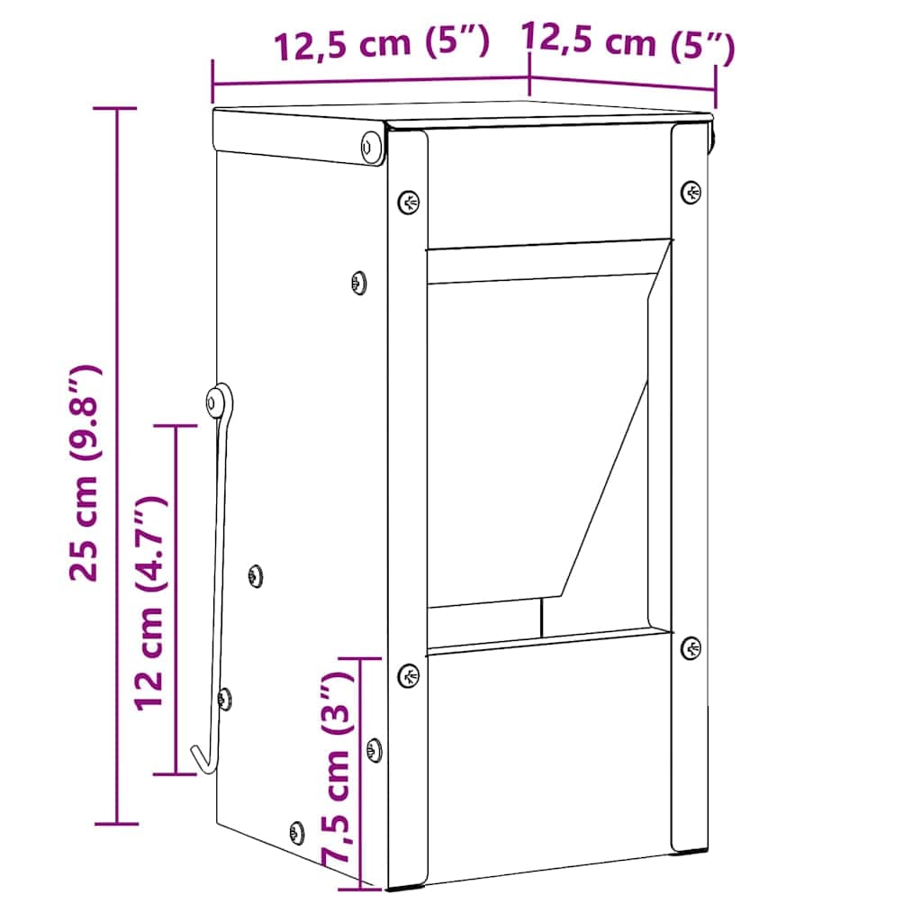 Mangiatore per conigli Argento 12,5 x 12,5 x 25 cm 1,5 kg — miniatura 11 di 11
