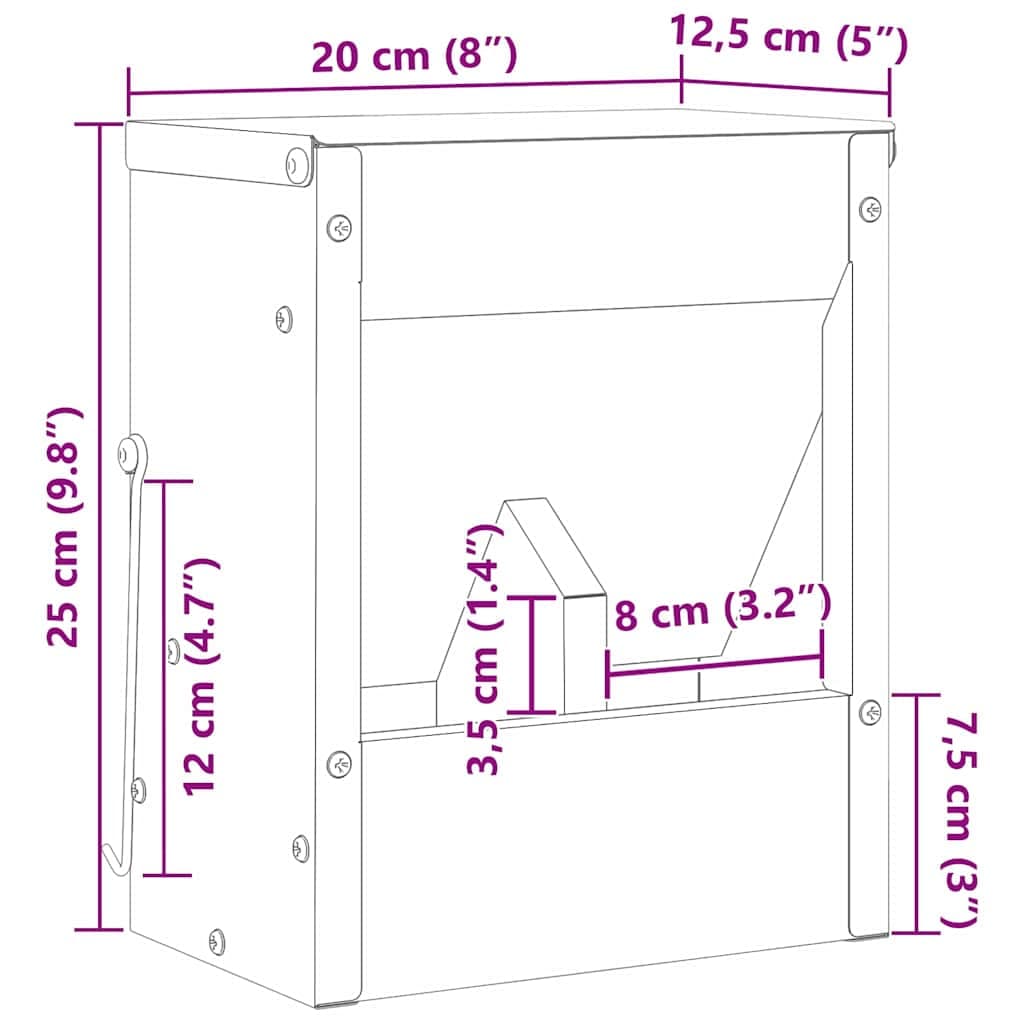 Mangiatore per conigli Verde oliva 20 x 12,5 x 25 cm 3 kg — miniatura 11 di 11