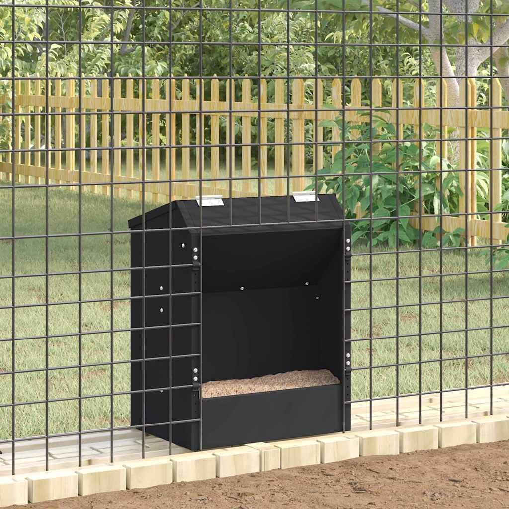 Mangiatore per conigli Nero 33,5 x 25,5 x 45,5 cm 3 kg — miniatura 4 di 11