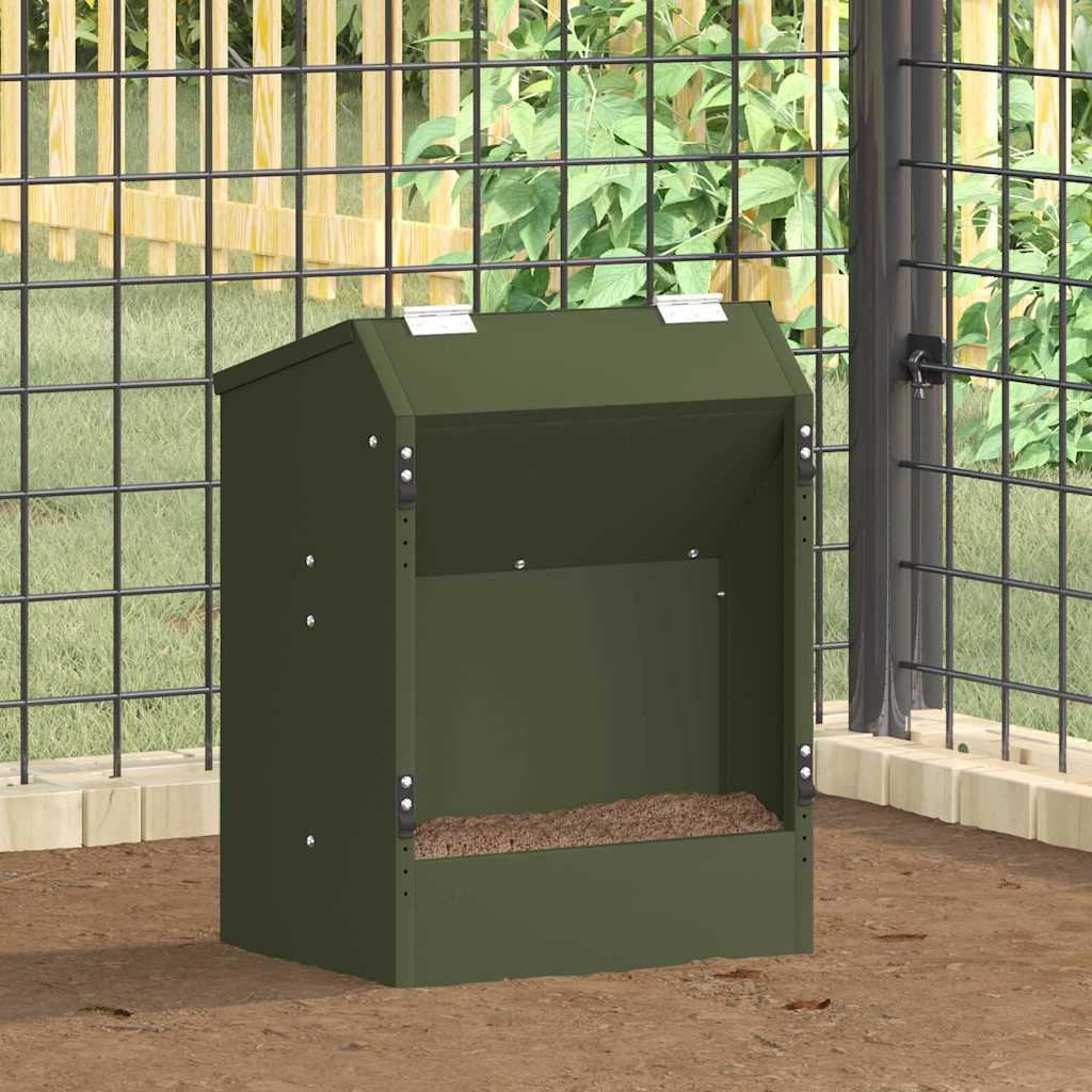 Mangiatore per conigli Verde Oliva 33,5 x 25,5 x 45,5 cm 3 kg