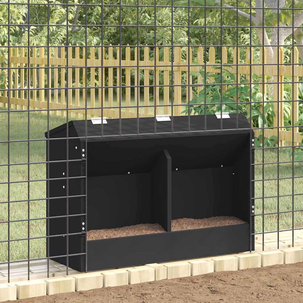 Mangiatore per conigli Nero 64,5 x 25,5 x 45,5 cm 6 kg — miniatura 4 di 11