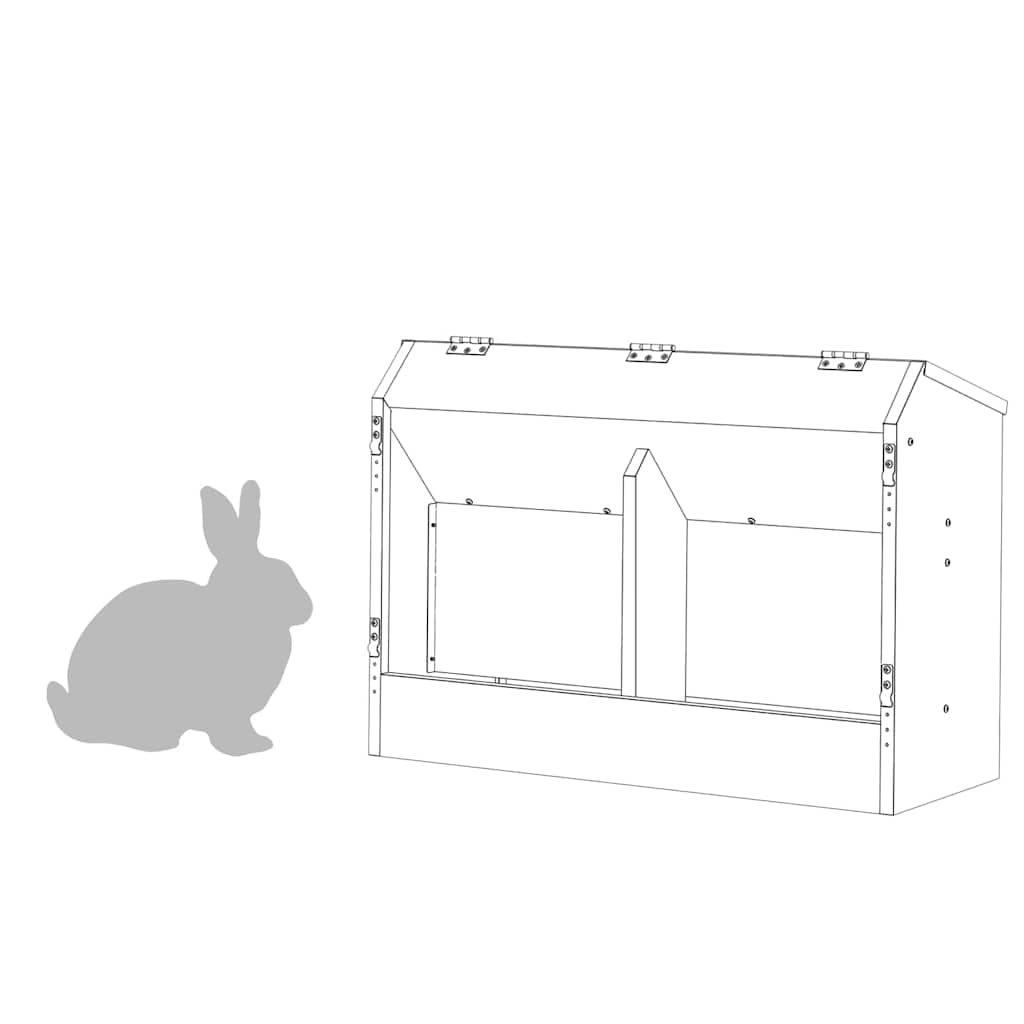 Mangiatore per conigli Verde Oliva 64,5 x 25,5 x 45,5 cm 6 kg — miniatura 10 di 11