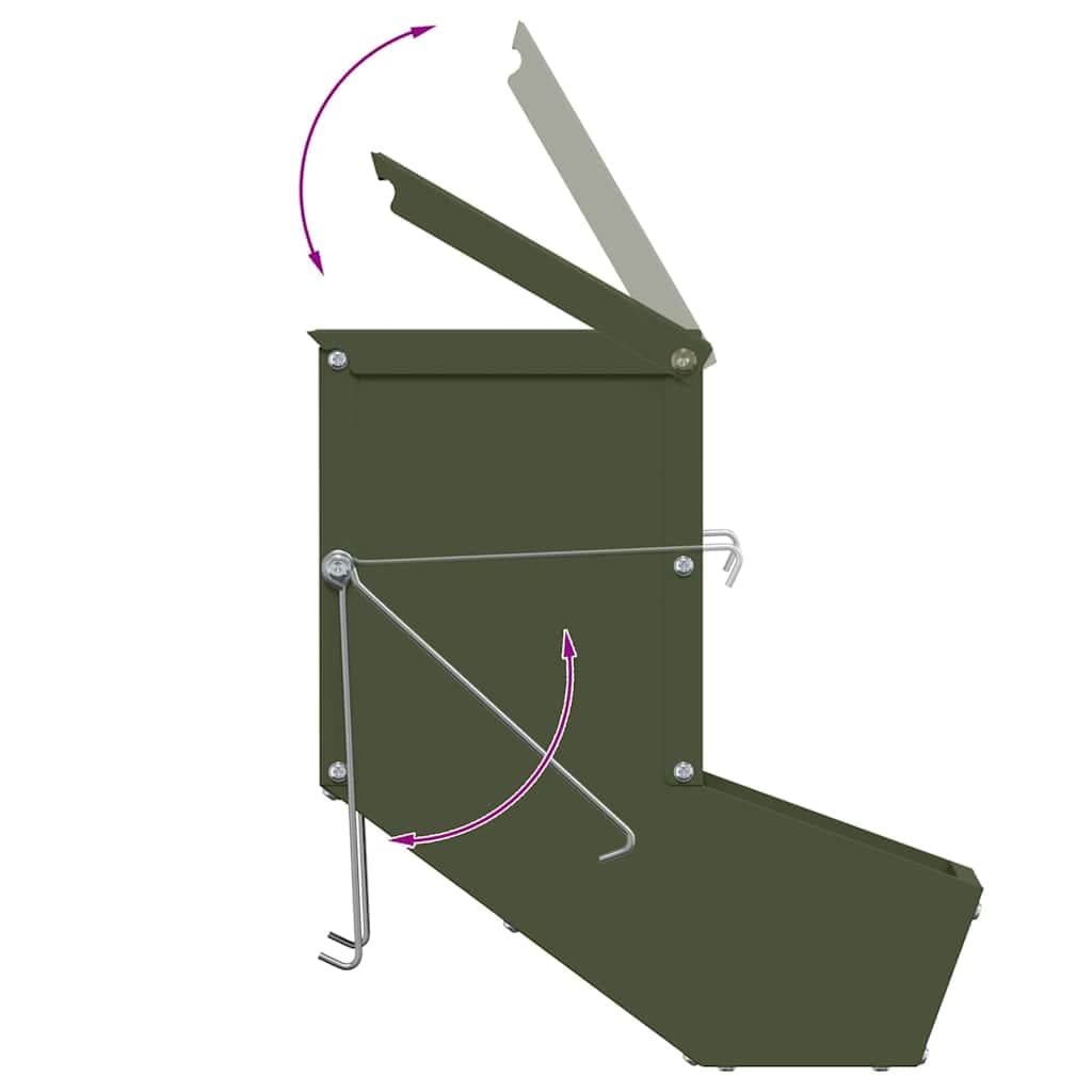 Mangiatore per conigli Verde Oliva 12,5 x 26 x 28,5 cm 1 kg — miniatura 10 di 10