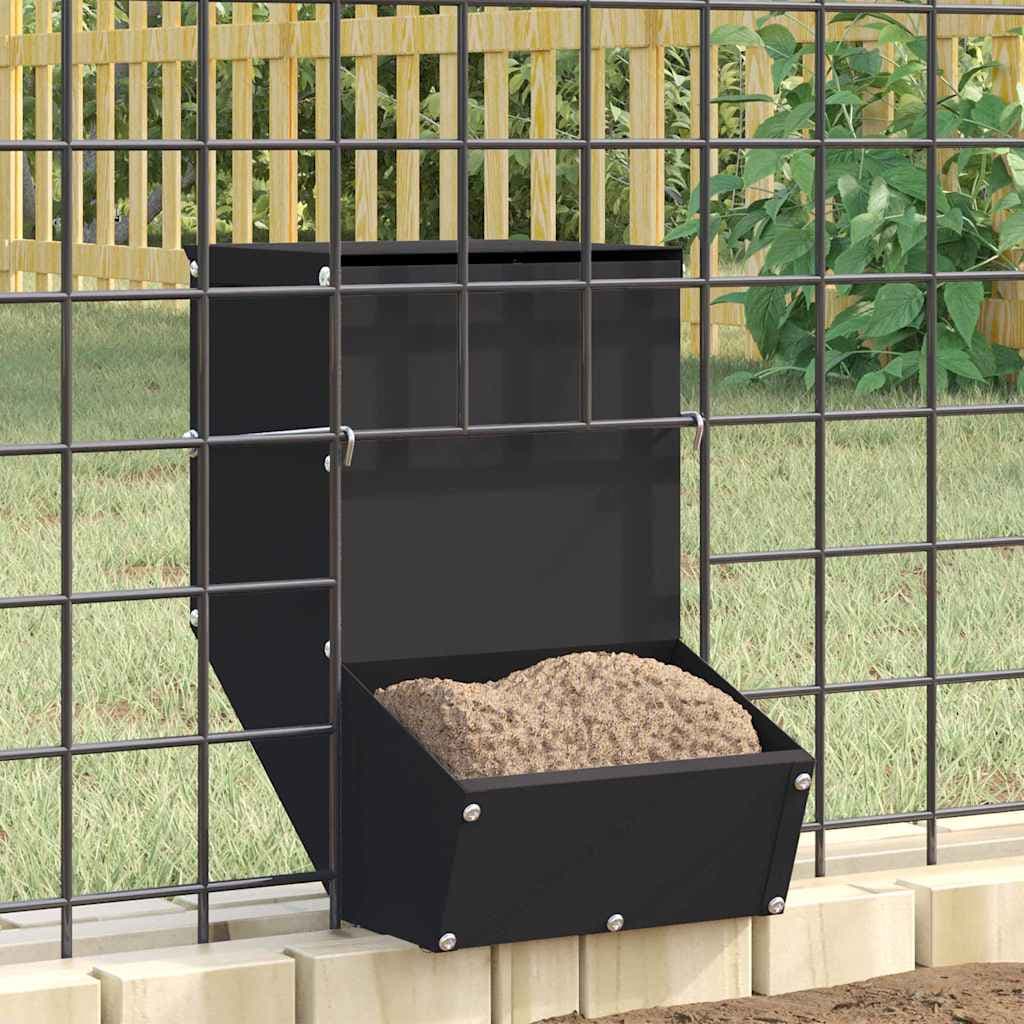 Mangiatore per conigli Nero 17,5 x 26 x 28,5 cm 1,5 kg — miniatura 1 di 10