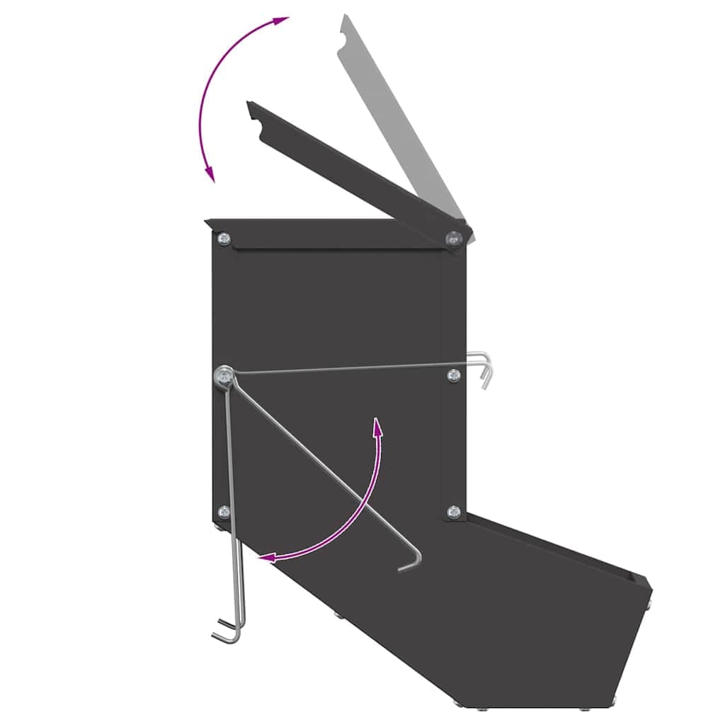 Mangiatore per conigli Nero 17,5 x 26 x 28,5 cm 1,5 kg — miniatura 10 di 10