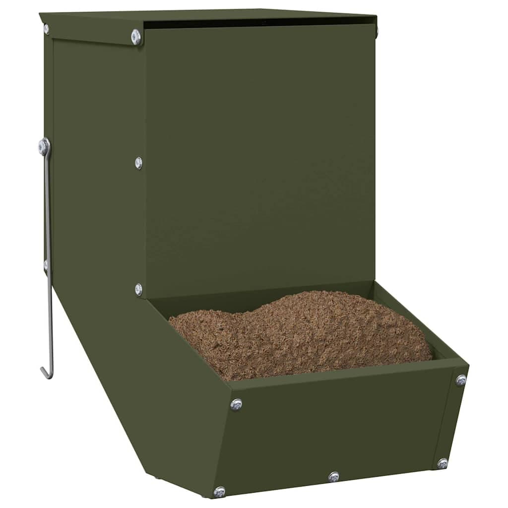 Mangiatore per conigli Verde oliva 17,5 x 26 x 28,5 cm 1,5 kg — miniatura 3 di 10