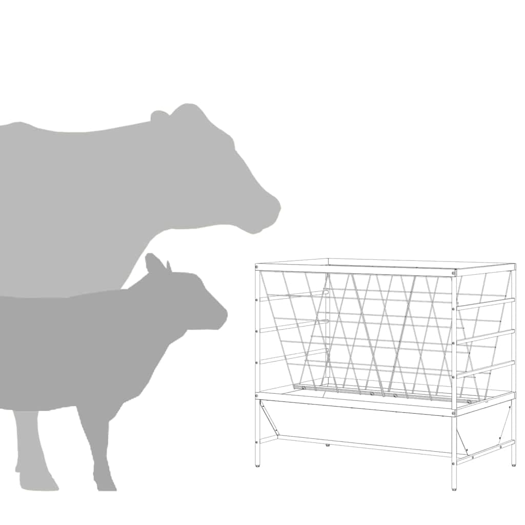 Mangiatore per Bestiame Nero 100 x 60 x 90 cm 15 kg — foto 9 di 10