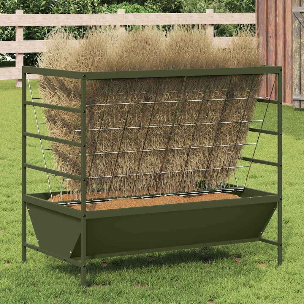 Mangiatore per Bestiame Verde Oliva 100 x 60 x 90 cm 15 kg