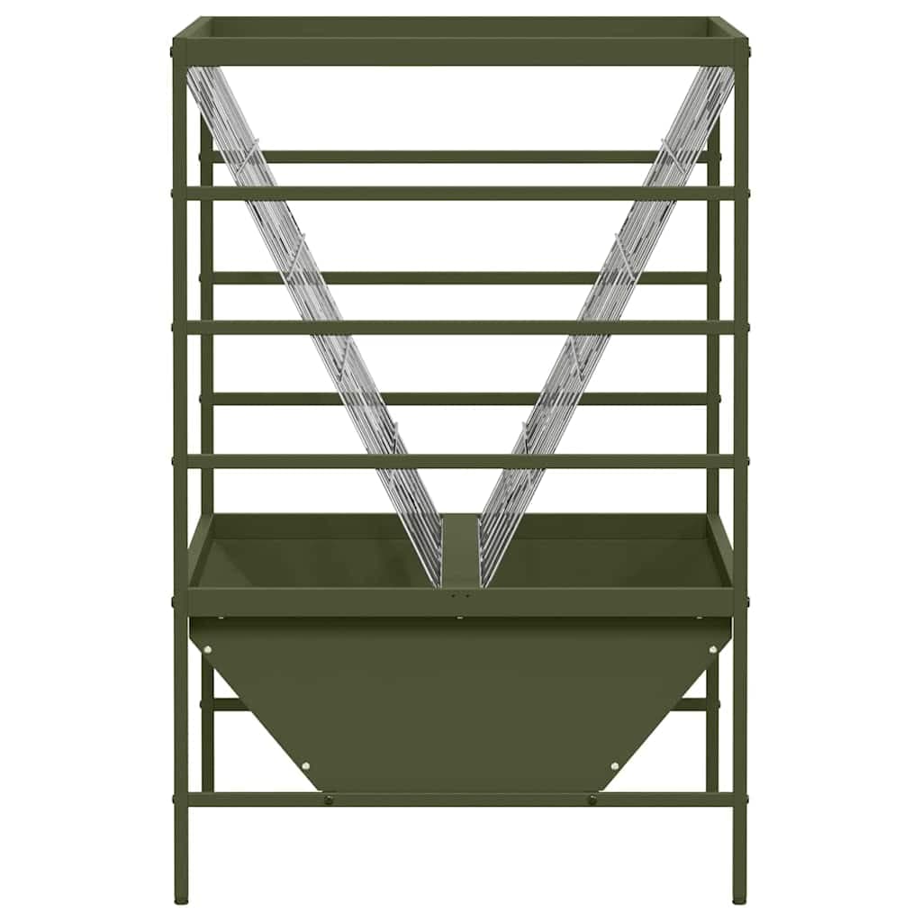 Mangiatore per Bestiame Verde Oliva 100 x 60 x 90 cm 15 kg — foto 6 di 10