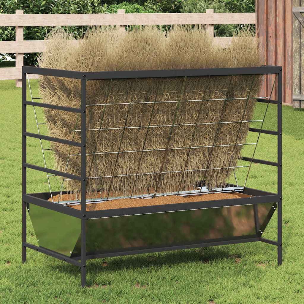 Mangiatore per Bestiame Argento 100 x 60 x 90 cm 15 kg