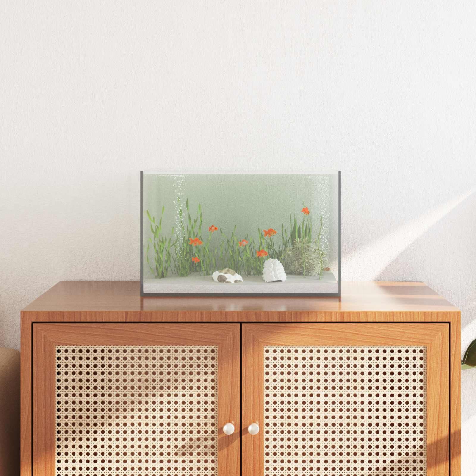 Acquario con archiviazione Trasparente 40 x 25 x 25 cm Vetro — miniatura 1 di 10