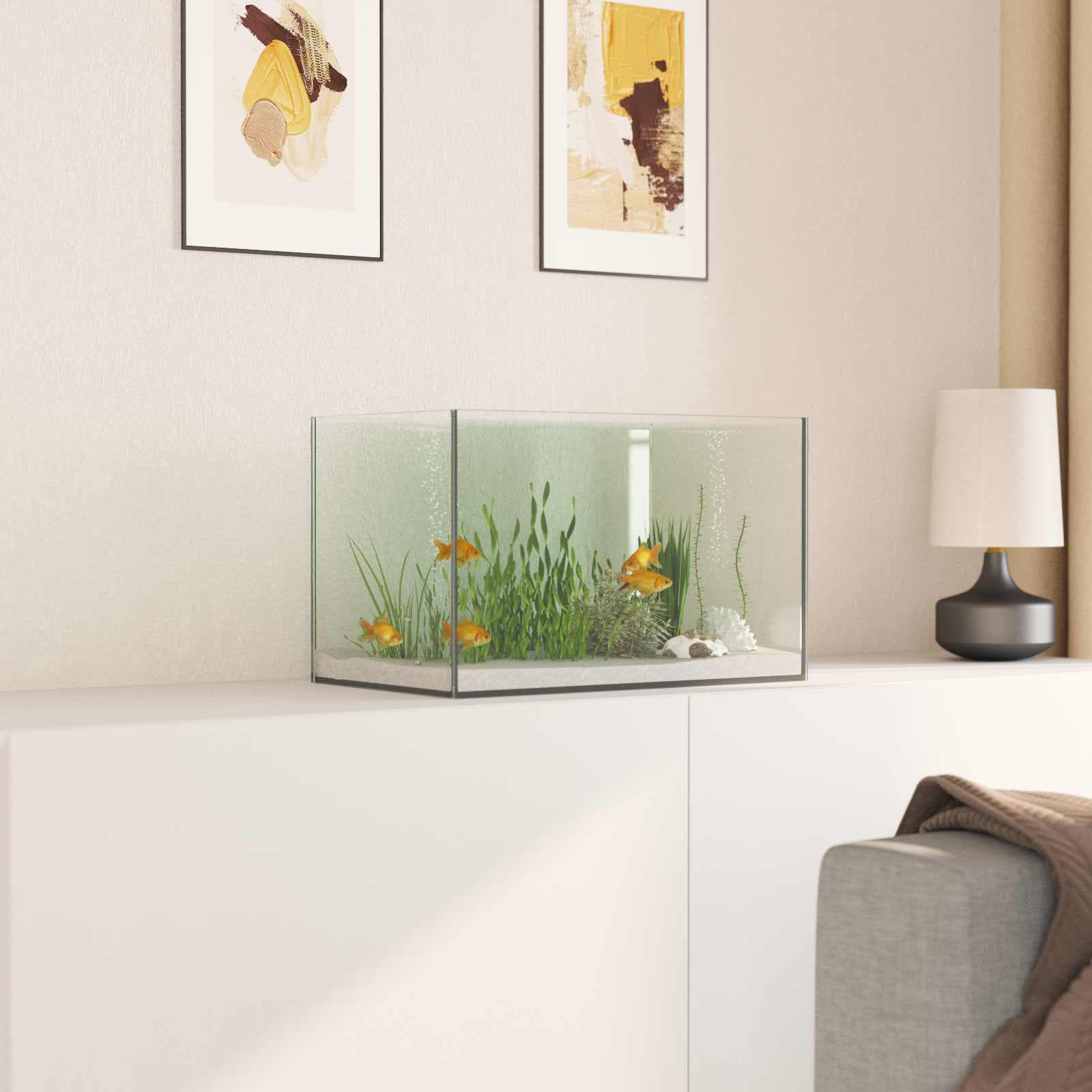 Acquario con archiviazione Trasparente 40 x 25 x 25 cm Vetro — miniatura 4 di 10