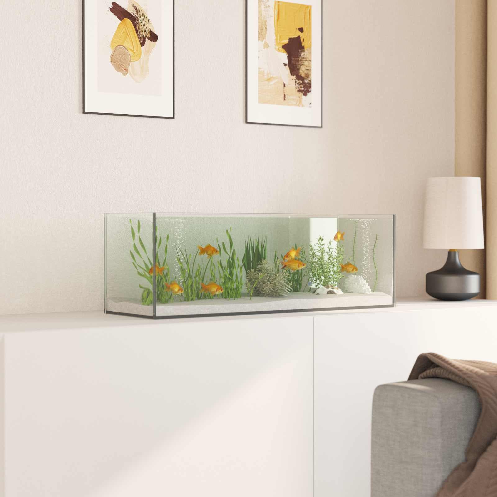Acquario con archiviazione Trasparente 60 x 20 x 20 cm Vetro — miniatura 4 di 10