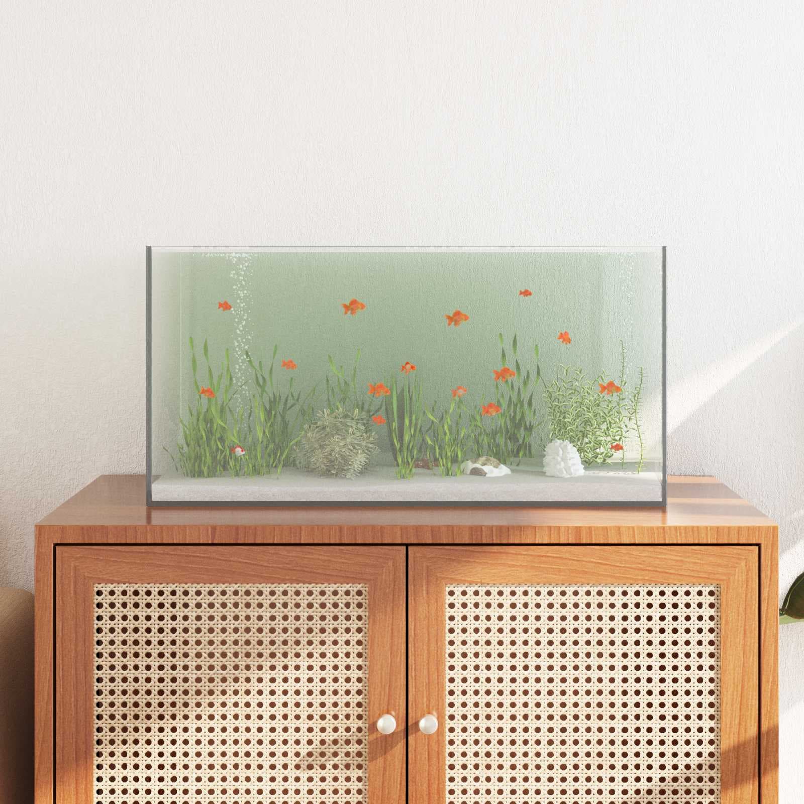 Acquario con archiviazione Trasparente 60 x 30 x 30 cm Vetro — miniatura 1 di 10