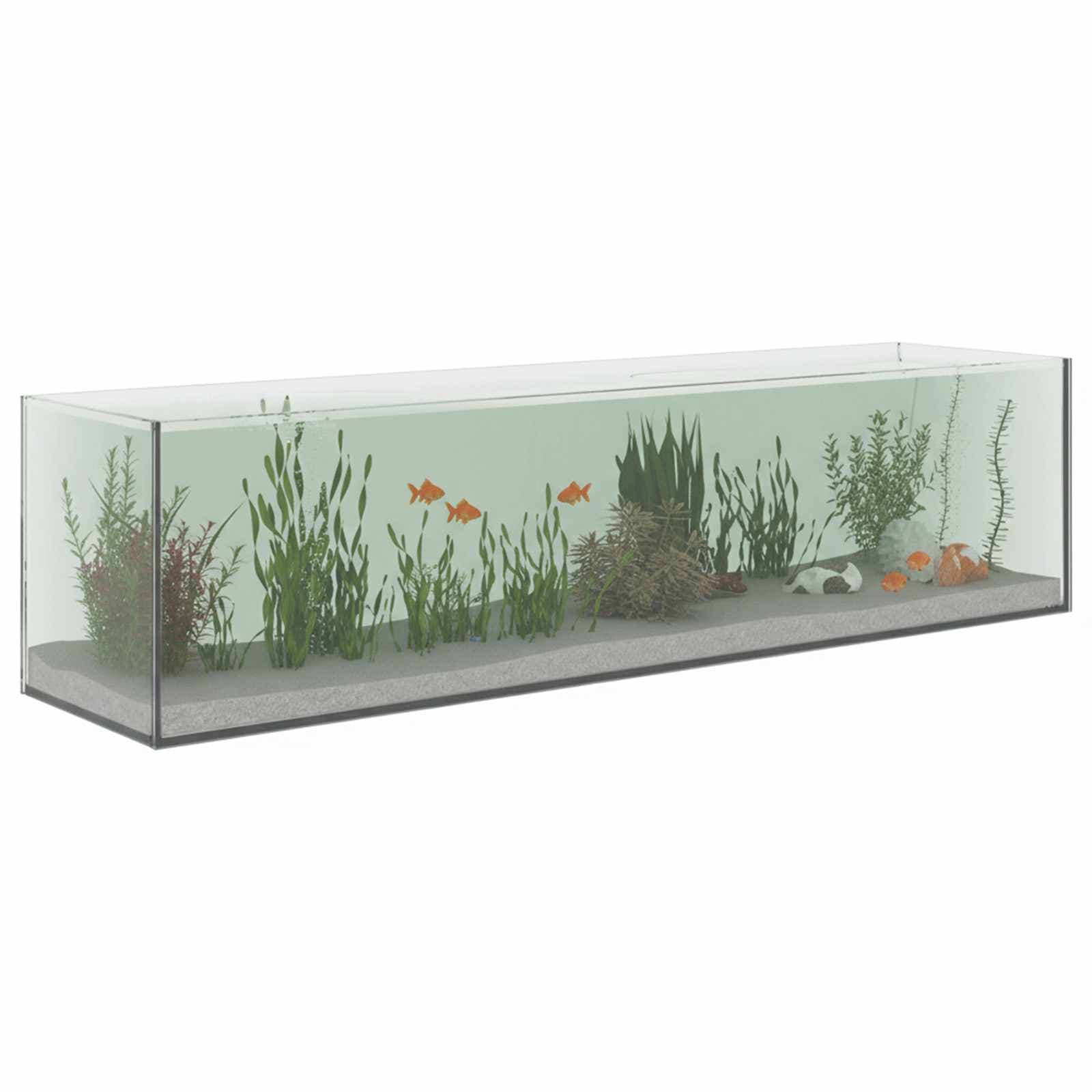 Acquario con archiviazione Trasparente 80 x 20 x 20 cm Vetro — miniatura 3 di 10