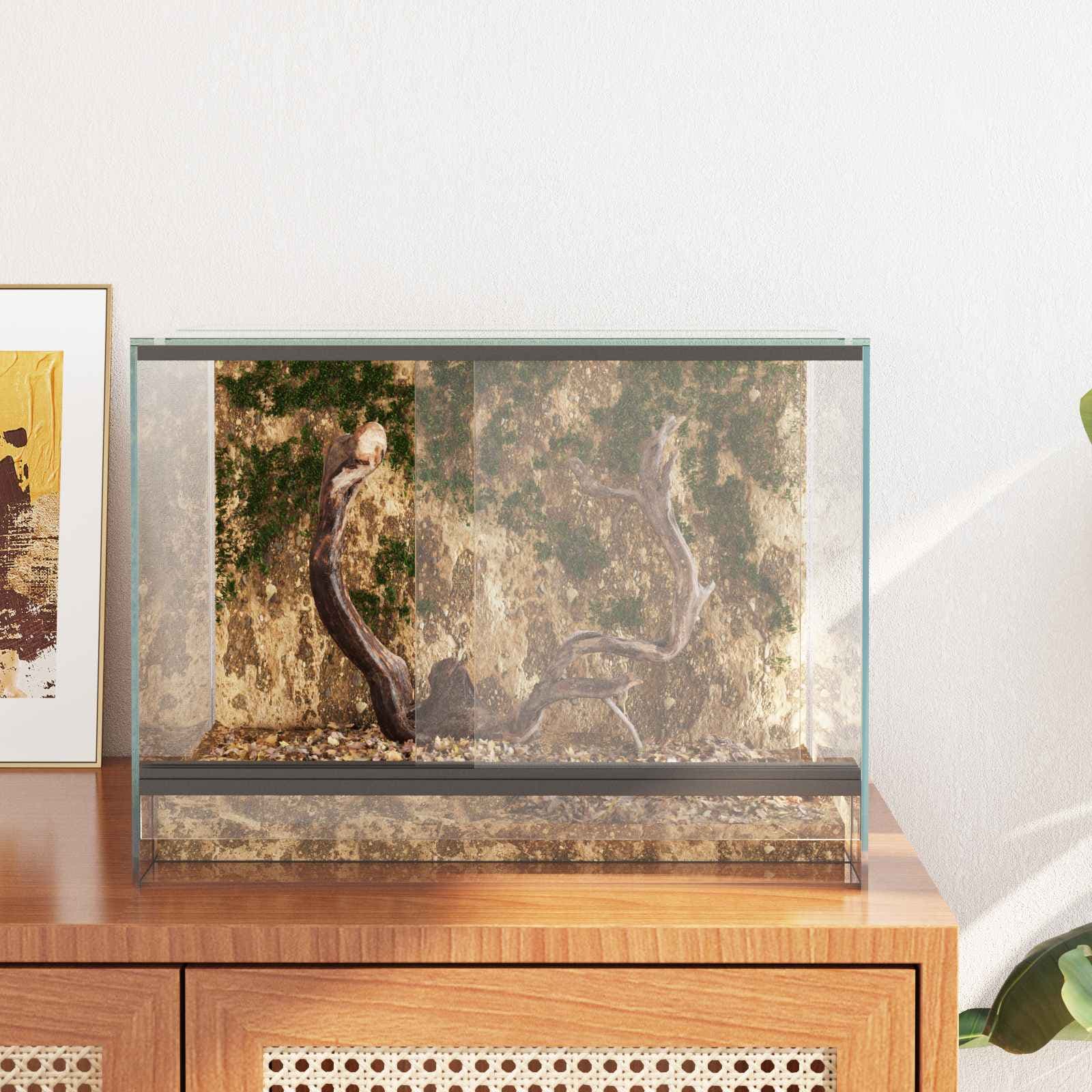 Terrario con archiviazione Trasparente 40 x 30 x 30 cm Vetro — miniatura 4 di 10