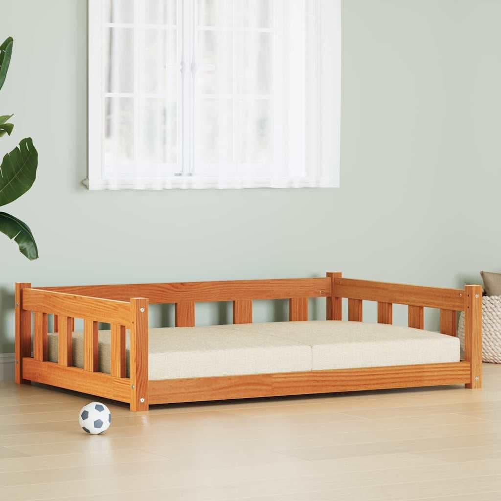 Letto per Cani 100 x 70 x 28 cm Legno Massello di Pino