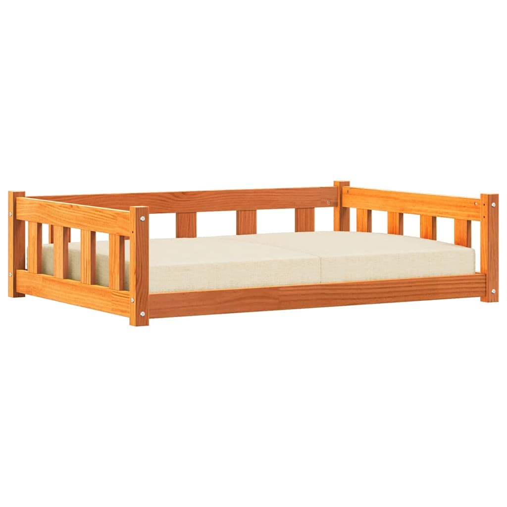 Letto per Cani 100 x 70 x 28 cm Legno Massello di Pino — foto 3 di 10