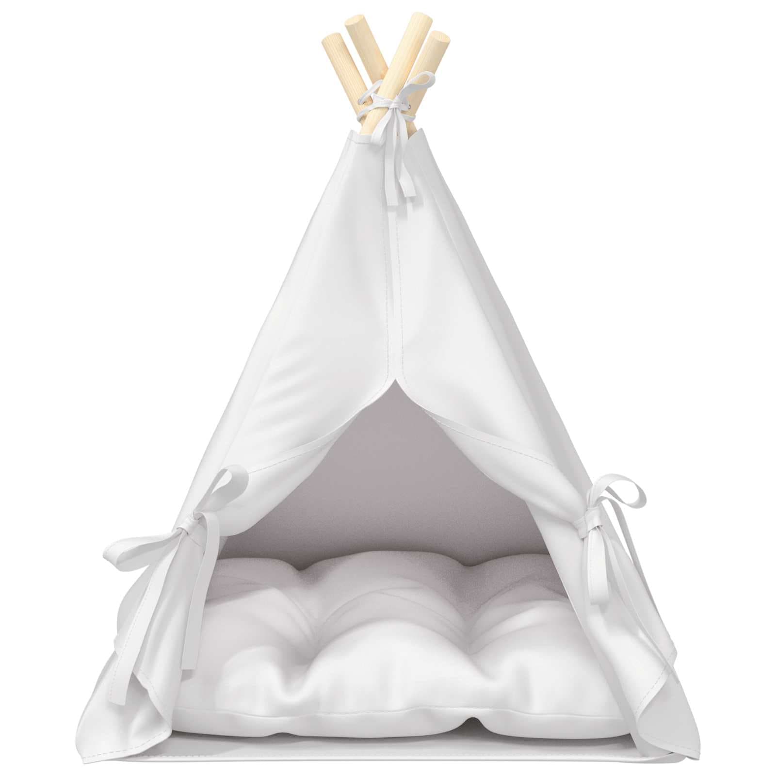 Tenda per animali con cuscino Bianco 50 x 50 x 60 cm Poliestere — miniatura 5 di 10