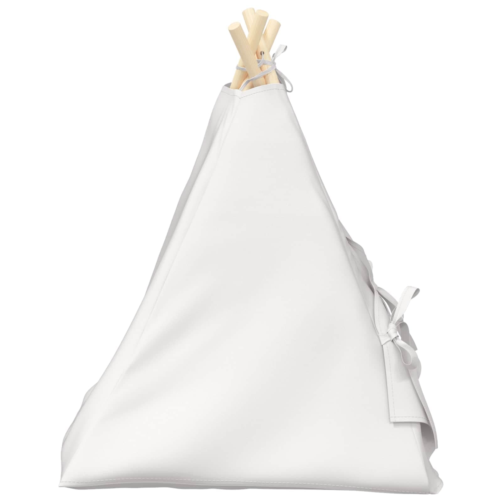 Tenda per animali con cuscino Bianco 50 x 50 x 60 cm Poliestere — miniatura 6 di 10