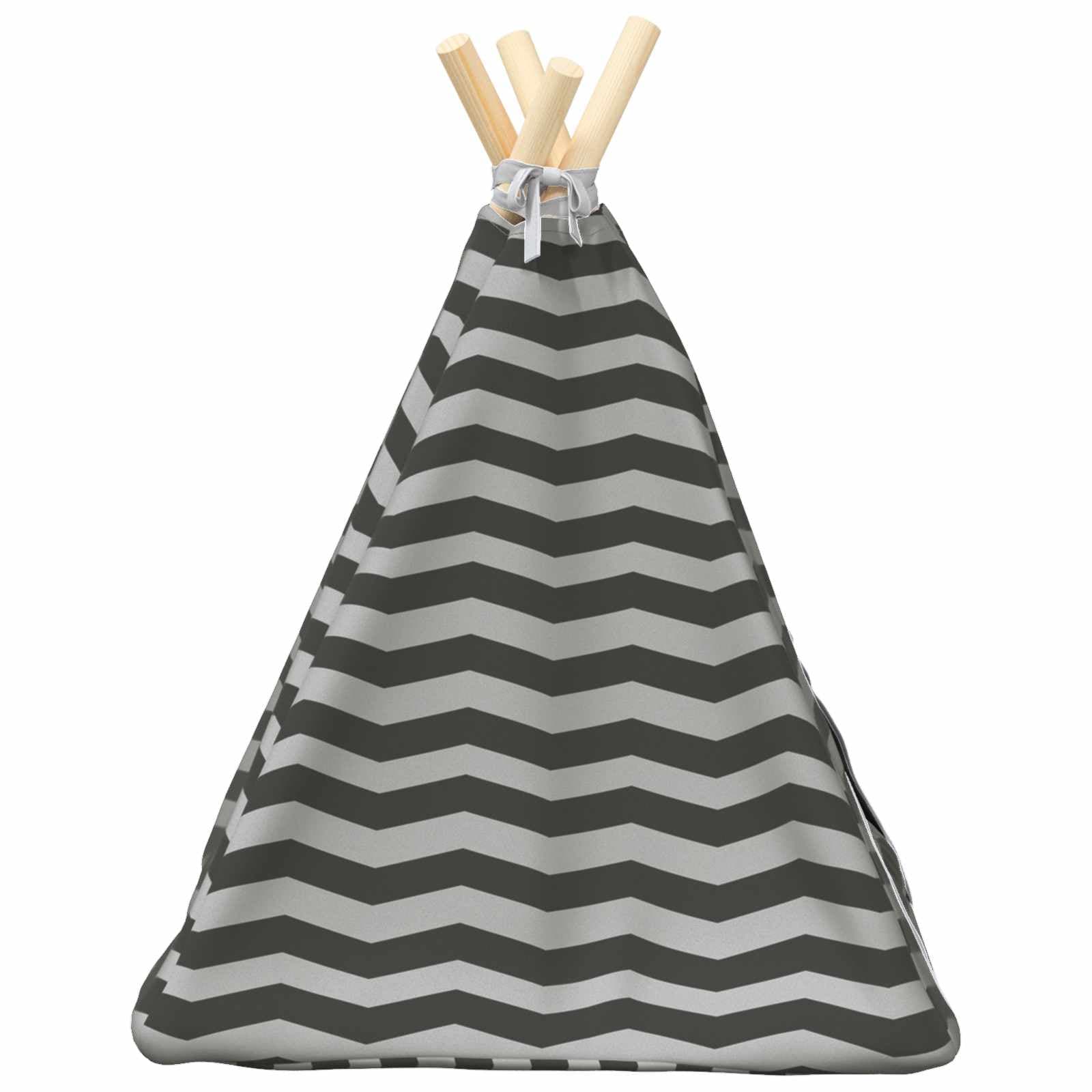 Tenda per animali con cuscino Bianco e Grigio 40 x 40 x 50 cm — miniatura 6 di 10