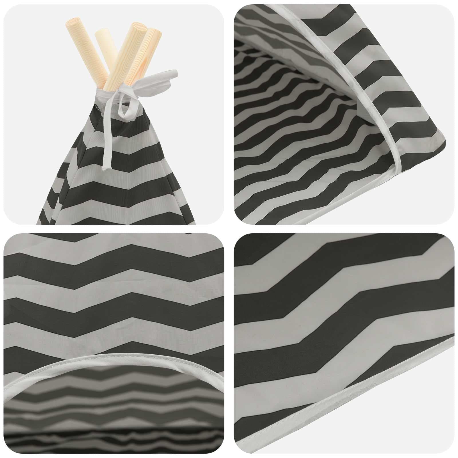 Tenda per animali con cuscino Bianco e Grigio 50 x 50 x 60 cm — miniatura 8 di 10