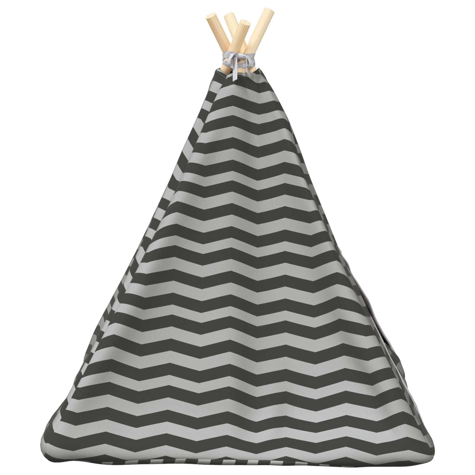 Tenda per animali con cuscino Bianco e Grigio 60 x 60 x 70 cm — miniatura 6 di 10