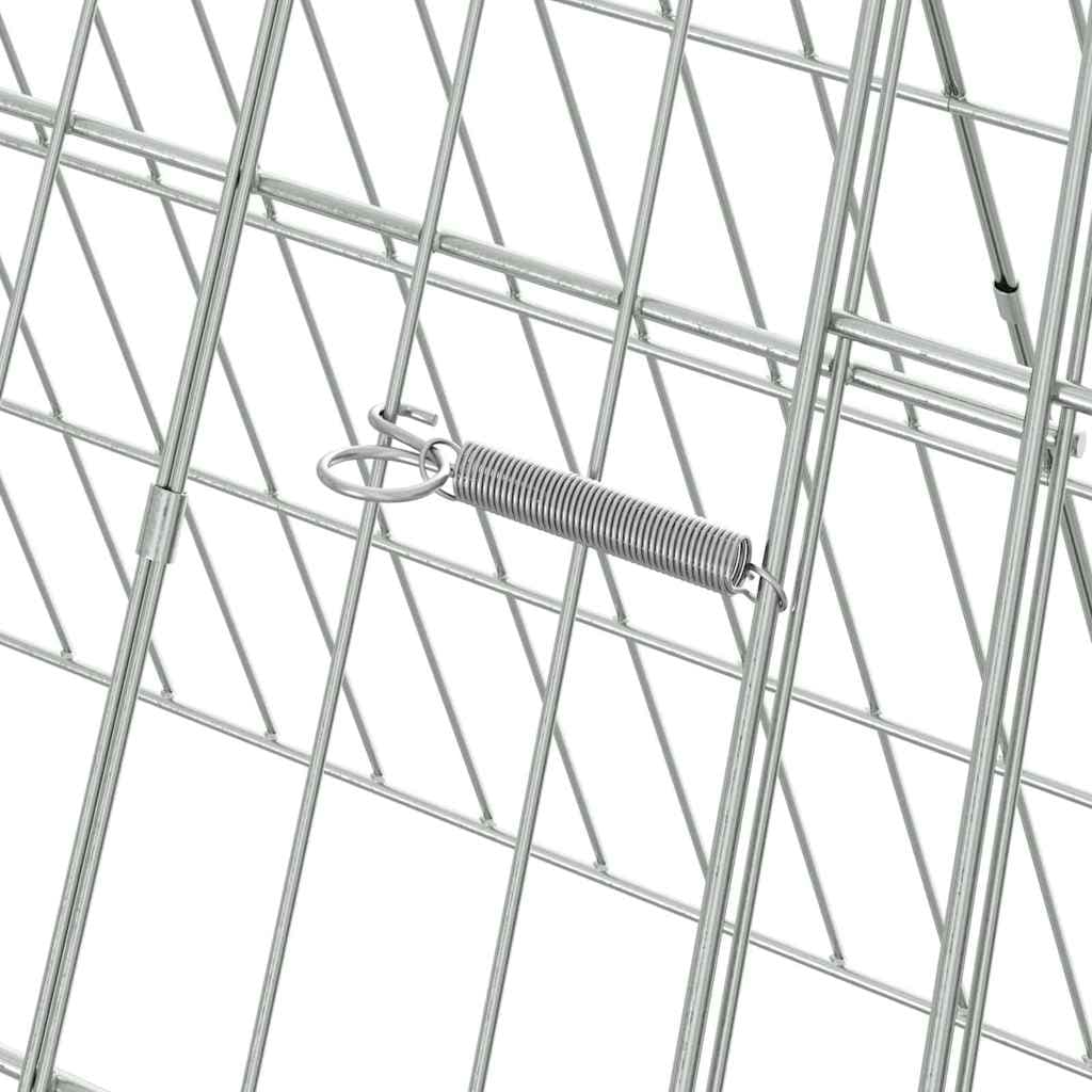 Gabbia per Conigli Argento 215 x 55 x 55 cm Acciaio zincato — miniatura 8 di 10