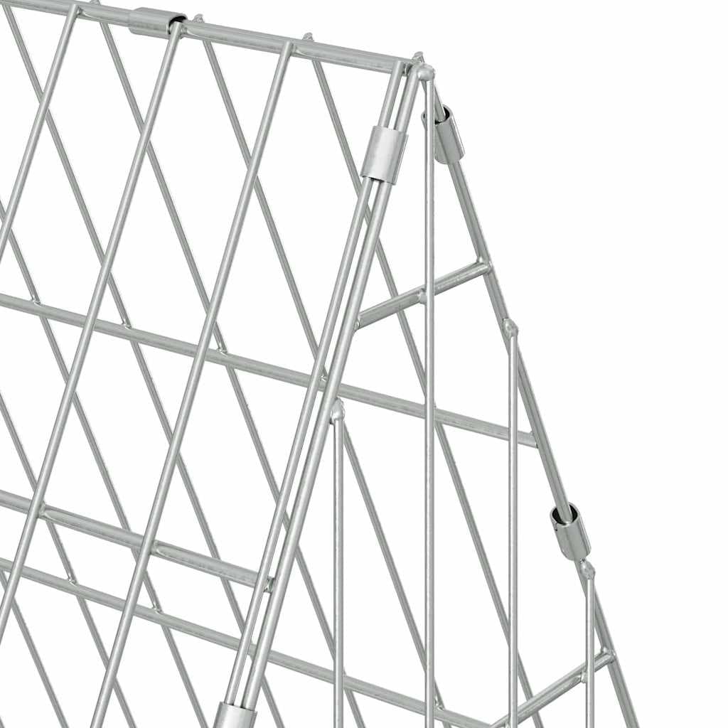 Gabbia per Conigli Argento 215 x 55 x 55 cm Acciaio zincato — miniatura 10 di 10