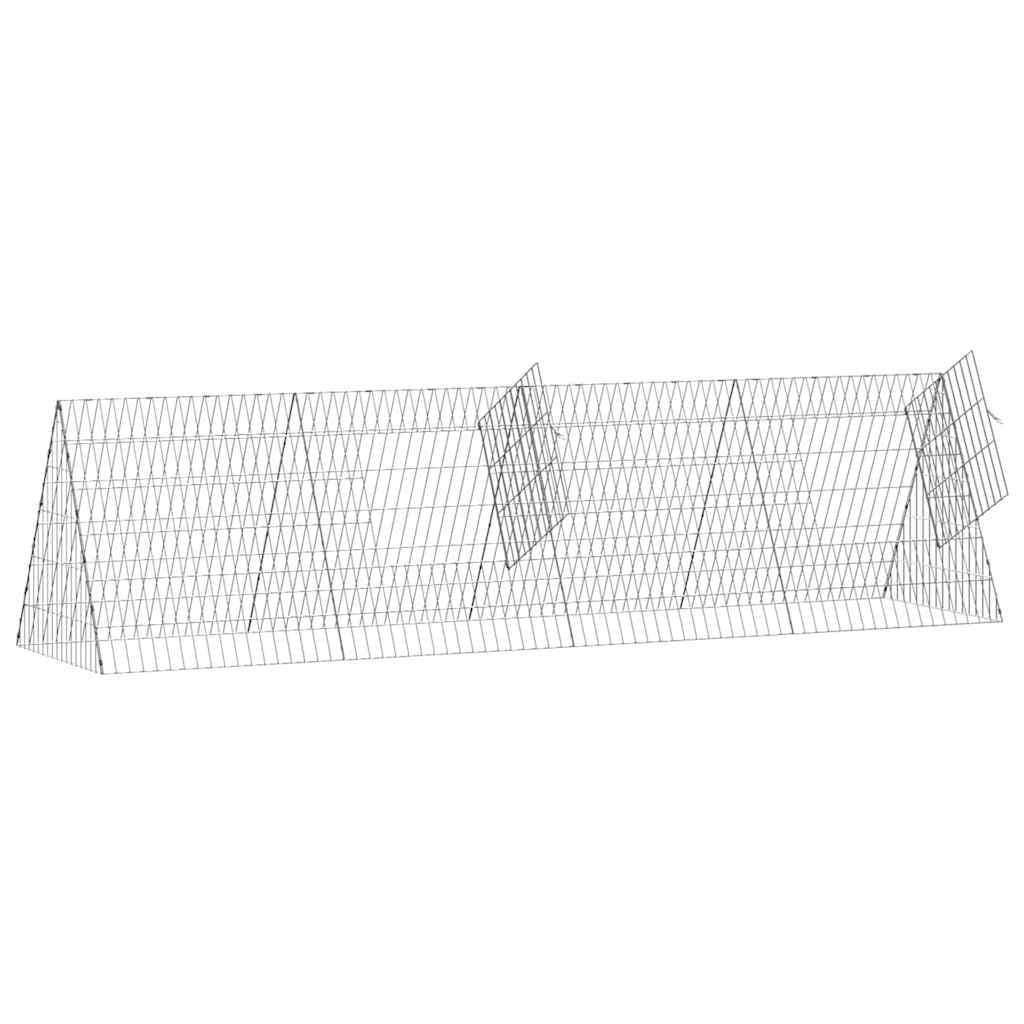 Gabbia per Conigli Argento 215 x 55 x 55 cm Acciaio zincato — miniatura 5 di 10