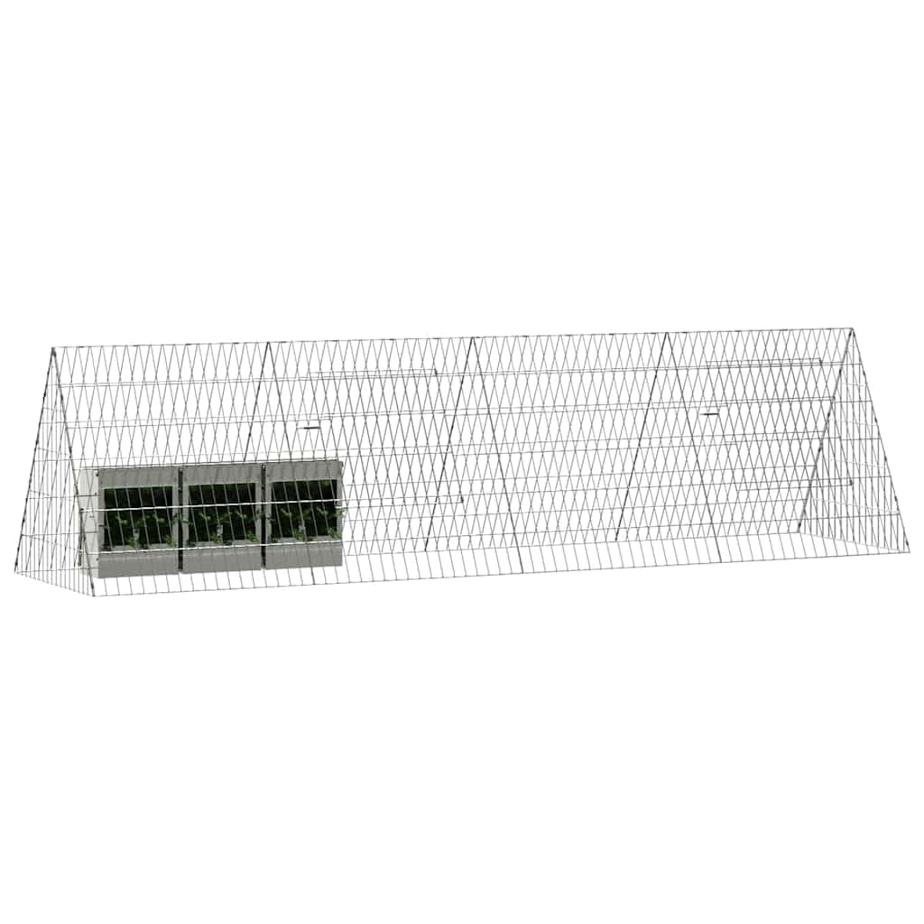 Gabbia per Conigli Argento 215 x 55 x 55 cm Acciaio zincato — miniatura 3 di 10