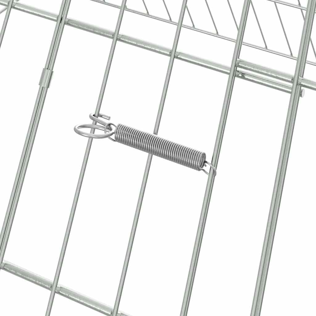 Gabbia per Conigli Argento 110 x 100 x 85 cm Acciaio zincato — miniatura 8 di 10