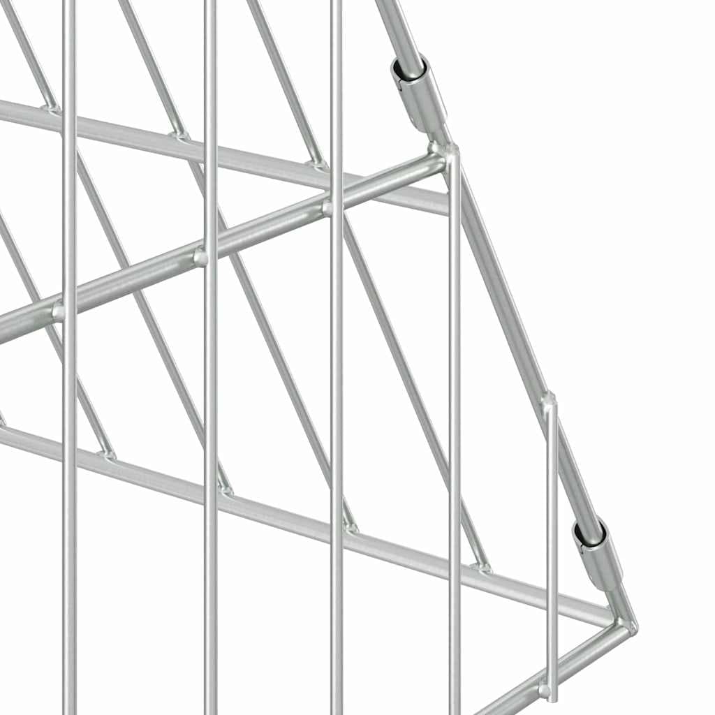 Gabbia per Conigli Argento 215 x 100 x 85 cm Acciaio zincato — miniatura 9 di 10