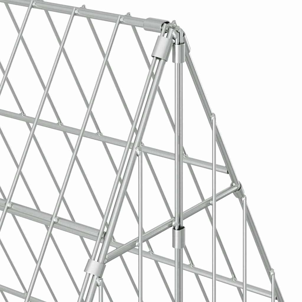 Gabbia per Conigli Argento 215 x 100 x 85 cm Acciaio zincato — miniatura 10 di 10