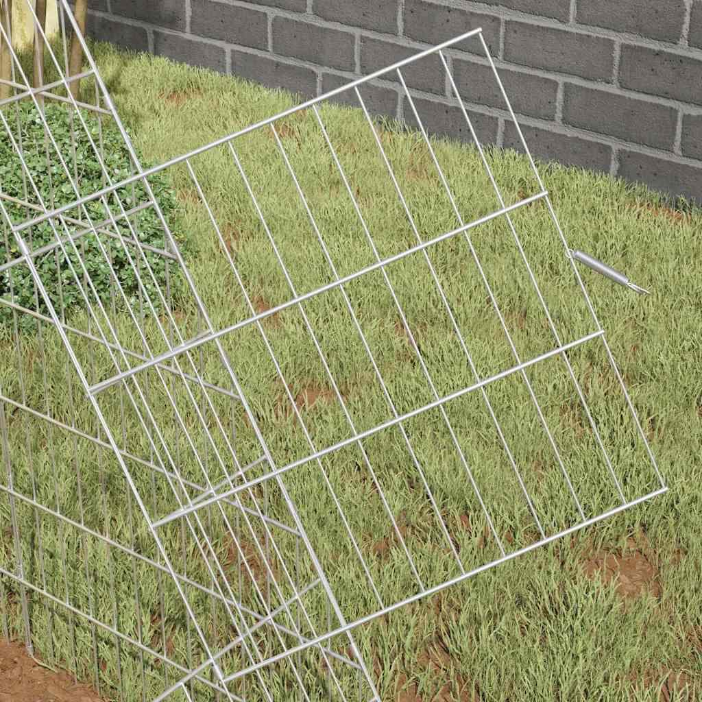 Gabbia per Conigli Argento 215 x 100 x 85 cm Acciaio zincato — miniatura 4 di 10