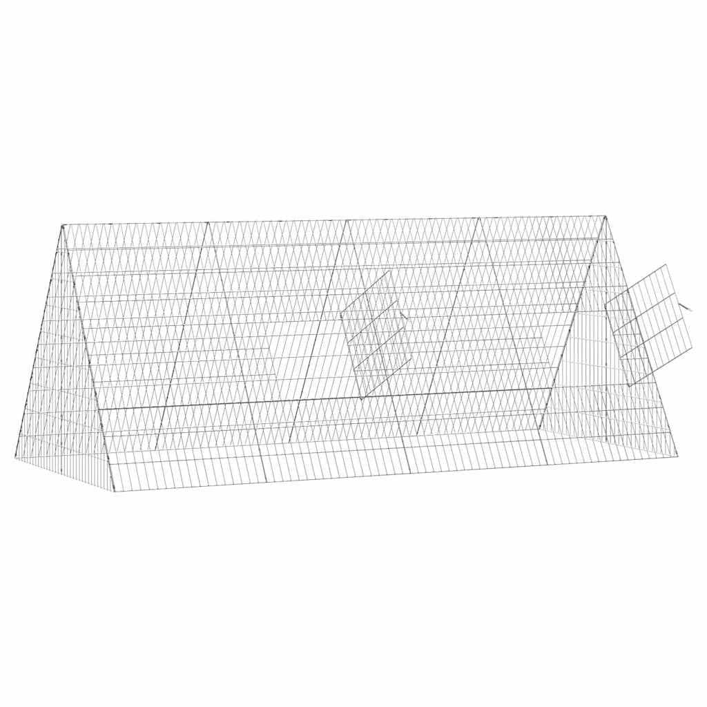 Gabbia per Conigli Argento 215 x 100 x 85 cm Acciaio zincato — miniatura 5 di 10