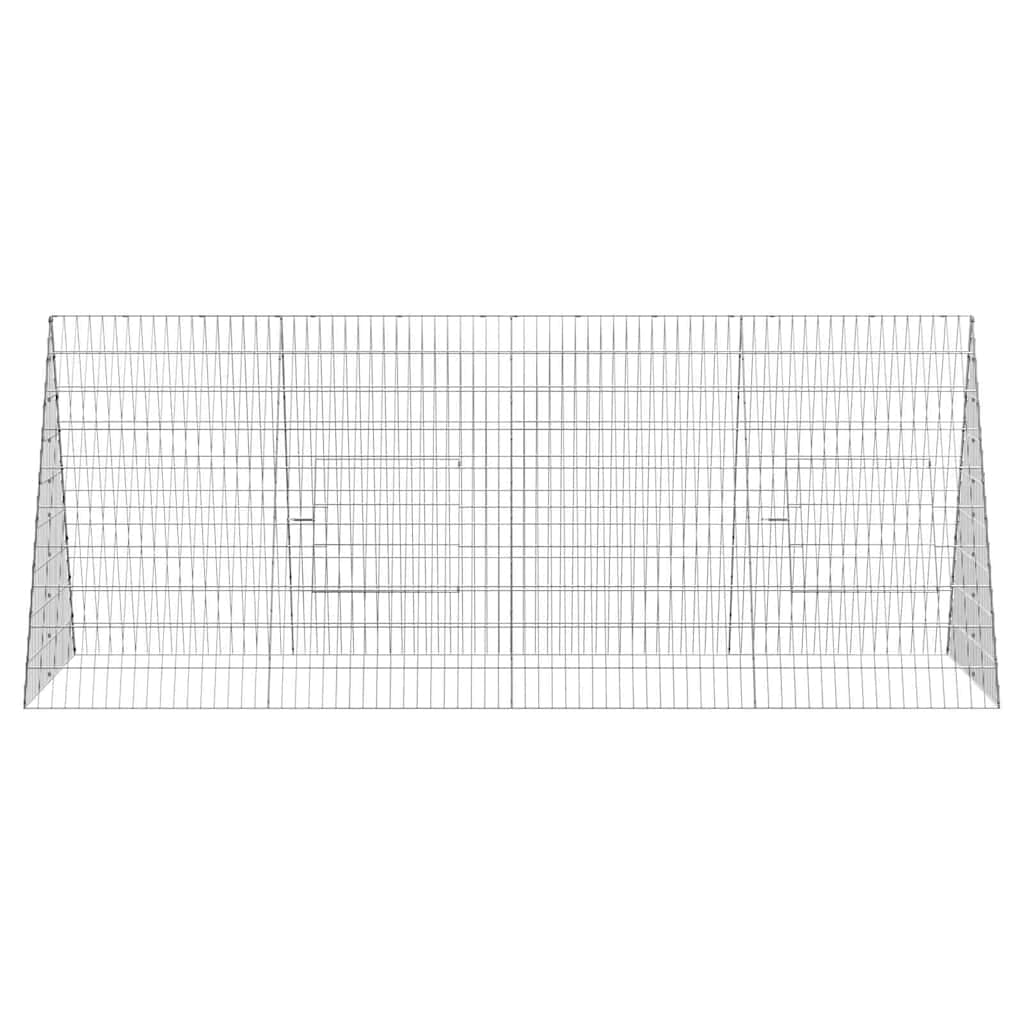 Gabbia per Conigli Argento 215 x 100 x 85 cm Acciaio zincato — miniatura 6 di 10
