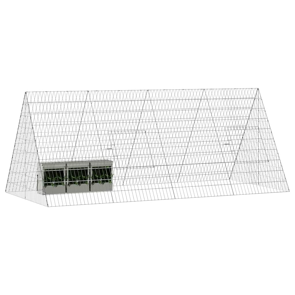 Gabbia per Conigli Argento 215 x 100 x 85 cm Acciaio zincato — miniatura 3 di 10