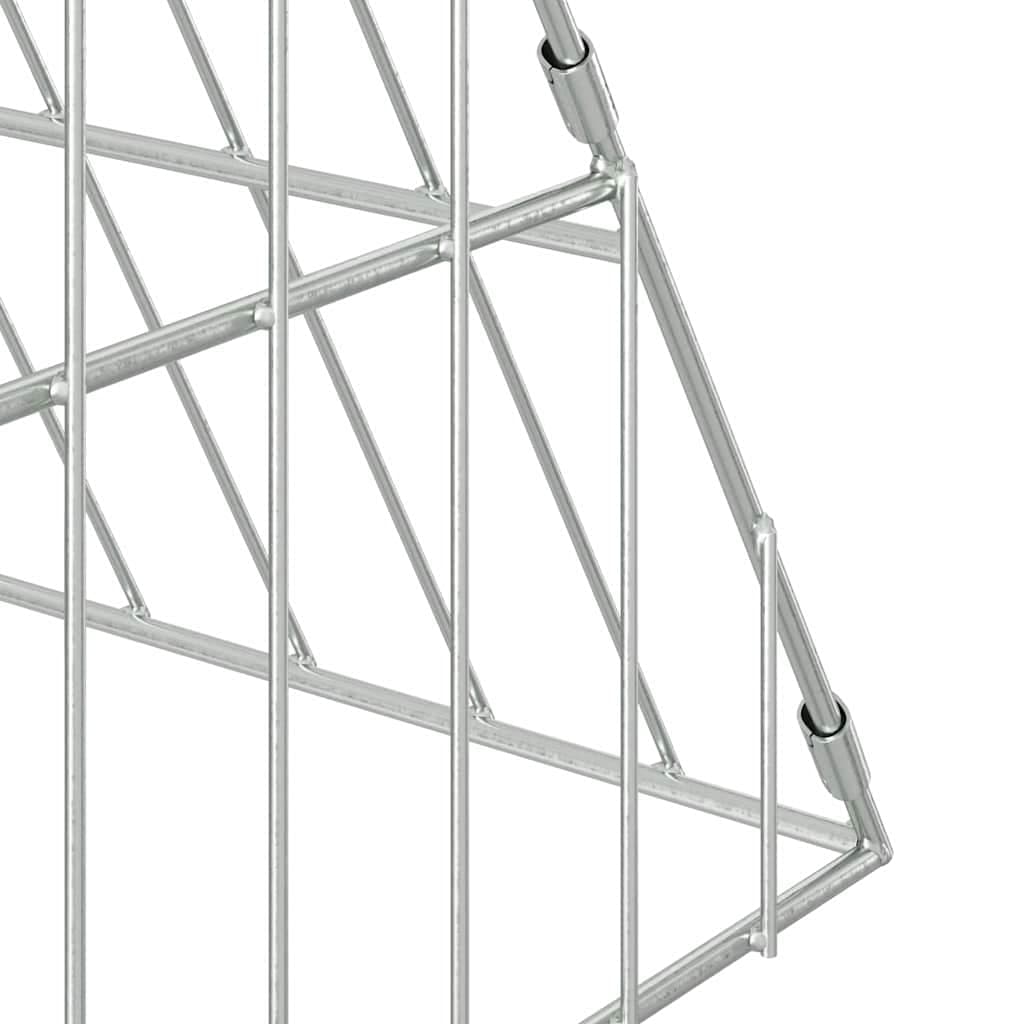 Gabbia per Conigli Argento 430 x 100 x 85 cm Acciaio zincato — miniatura 9 di 10