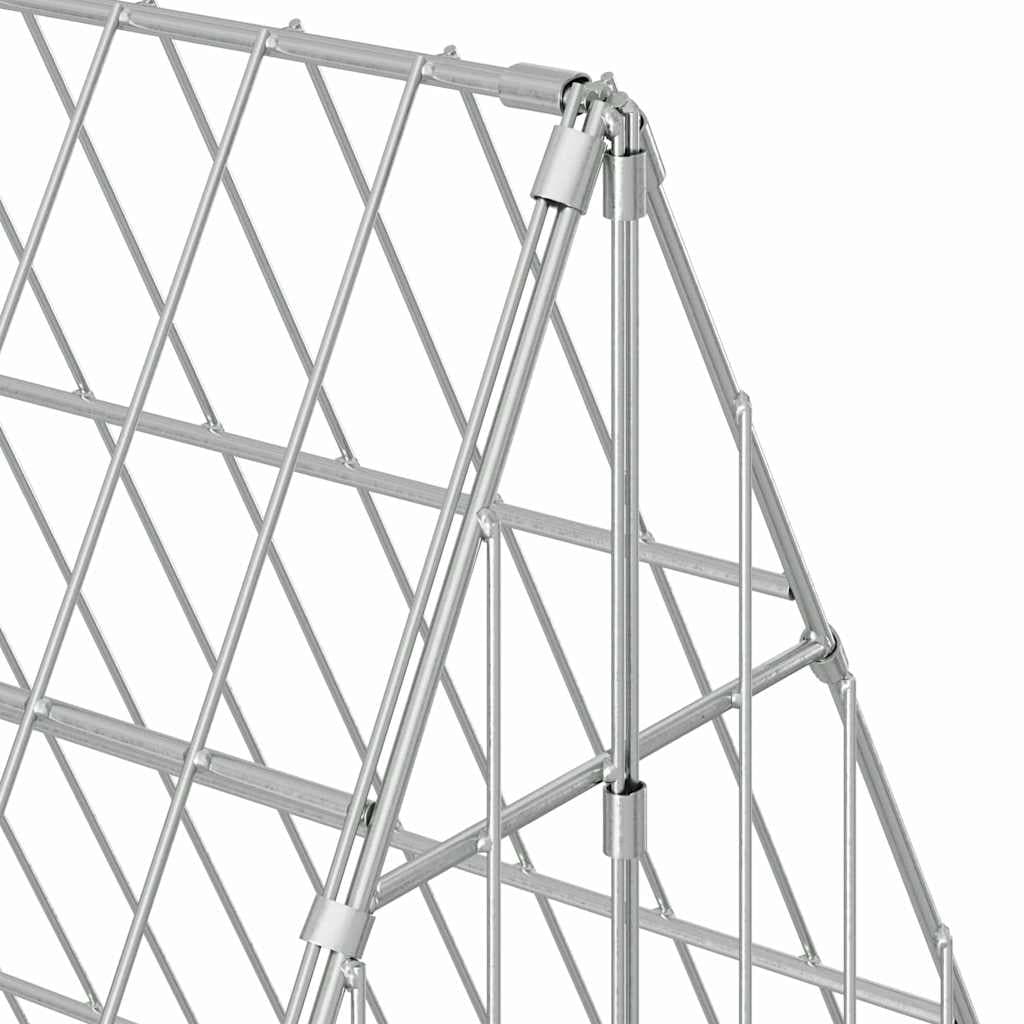 Gabbia per Conigli Argento 430 x 100 x 85 cm Acciaio zincato — miniatura 10 di 10