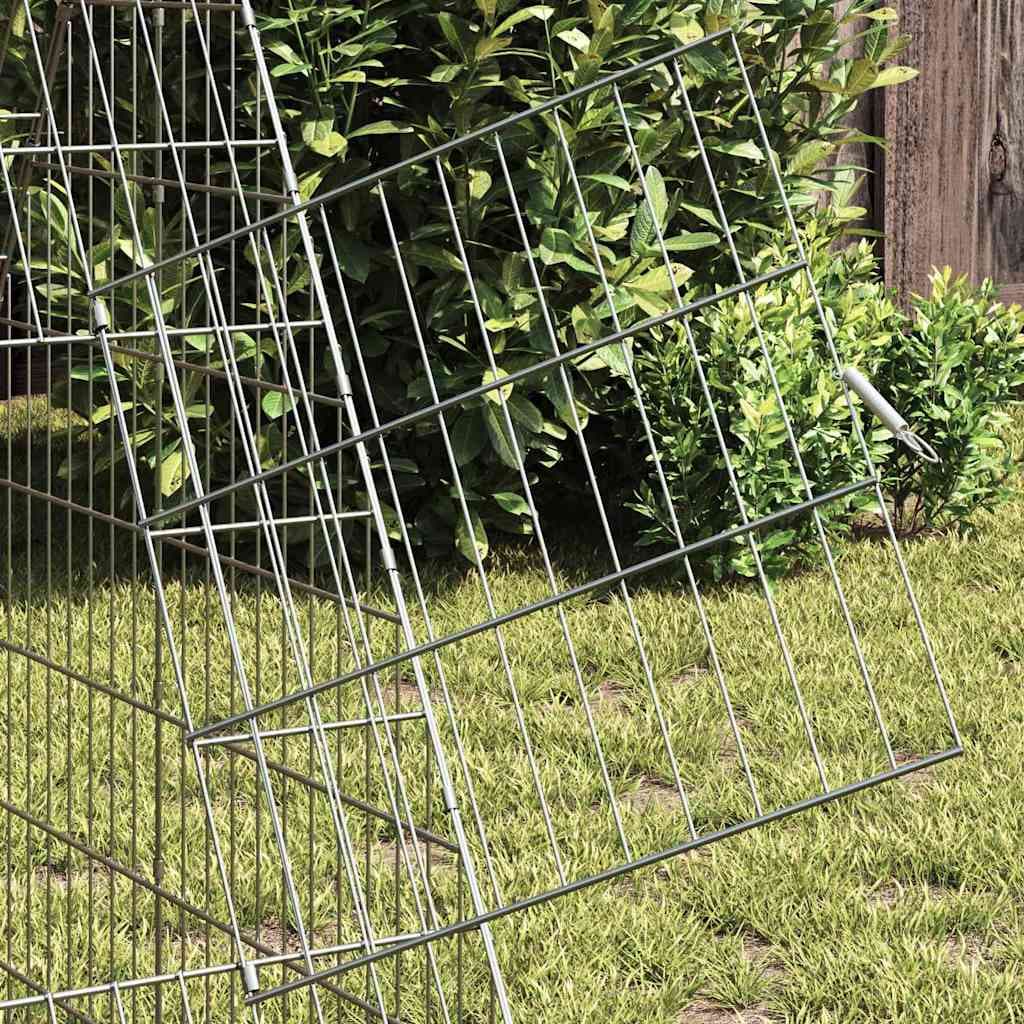 Gabbia per Conigli Argento 430 x 100 x 85 cm Acciaio zincato — miniatura 4 di 10