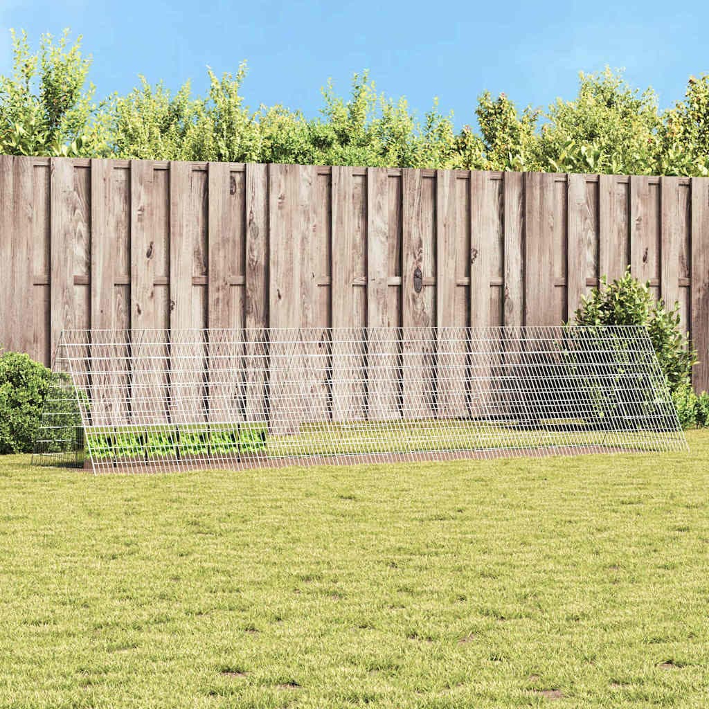 Gabbia per Conigli Argento 430 x 100 x 85 cm Acciaio zincato