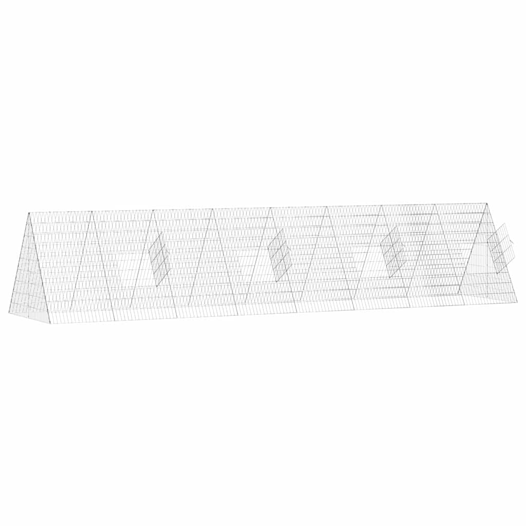 Gabbia per Conigli Argento 430 x 100 x 85 cm Acciaio zincato — miniatura 5 di 10