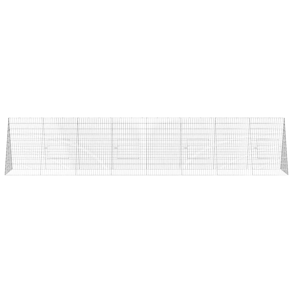 Gabbia per Conigli Argento 430 x 100 x 85 cm Acciaio zincato — miniatura 6 di 10